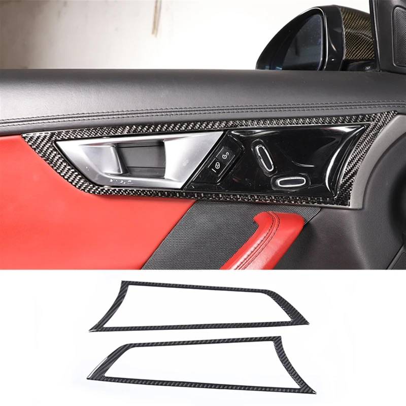 Automobilinnenraum Für Jaguar Für F-TYPE 2013 2014 2015 2016 2017-2022 Weiche Carbon Faser Innen Kit Dashboard Konsole Dekoration Abdeckung Trim Aufkleber Auto Zubehör Innenverkleidung Mittelkonsole(1 von LKRGBXA