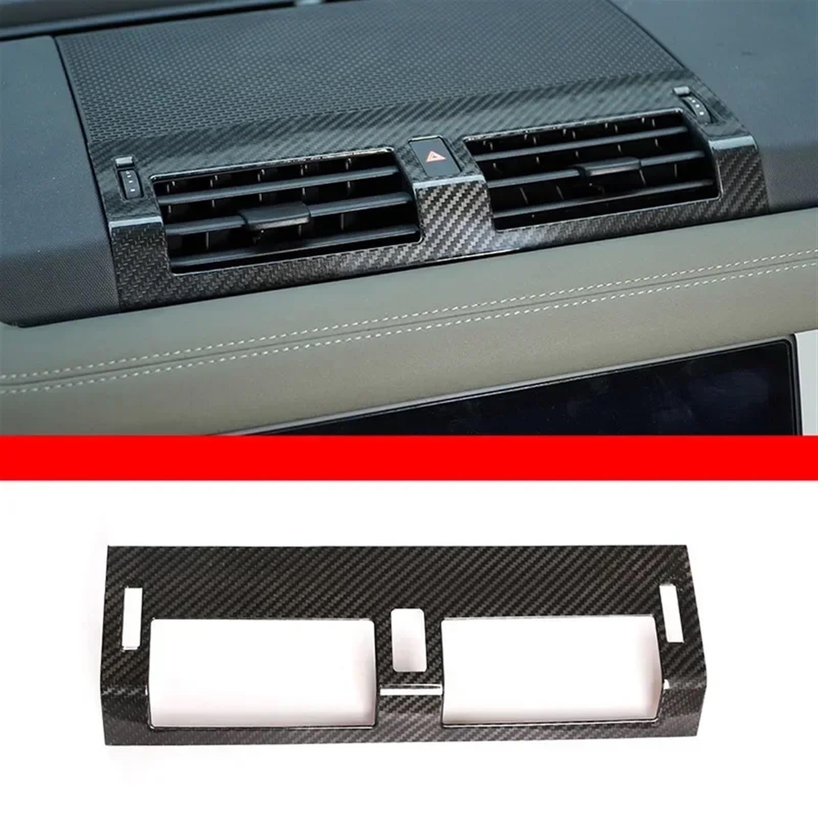 Automobilinnenraum Für Land Für Rover Für Defender 90 110 2020 2021 2022 Konsole Air Outlet Dekorative Rahmen Aufkleber Auto Zubehör Real Carbon Fiber Kit Innenverkleidung Mittelkonsole(1) von LKRGBXA