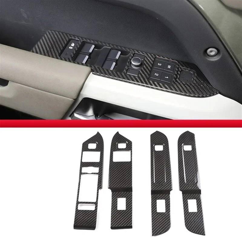 Automobilinnenraum Für Land Für Rover Für Defender 90 110 2020 2021 2022 Konsole Air Outlet Dekorative Rahmen Aufkleber Auto Zubehör Real Carbon Fiber Kit Innenverkleidung Mittelkonsole(21) von LKRGBXA