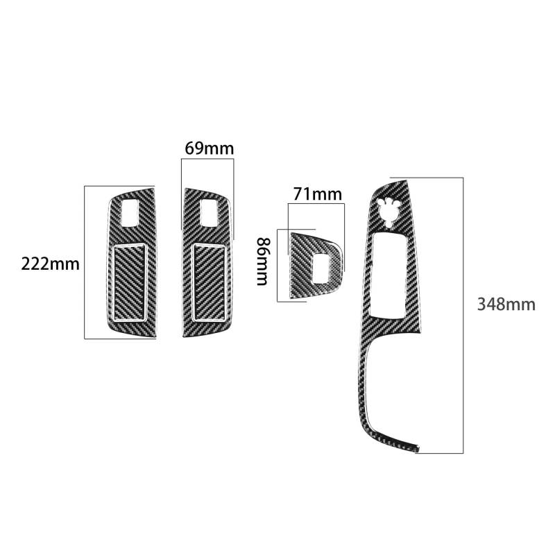 Automobilinnenraum Für Q7 2008 2009 2010 2011 2012 2013 2014 2015 Auto Innendekoration Kohlefaser Auto Fenster Schalter Bedienfeld Auto Aufkleber Auto Styling Innenverkleidung Mittelkonsole((RHD)) von LKRGBXA