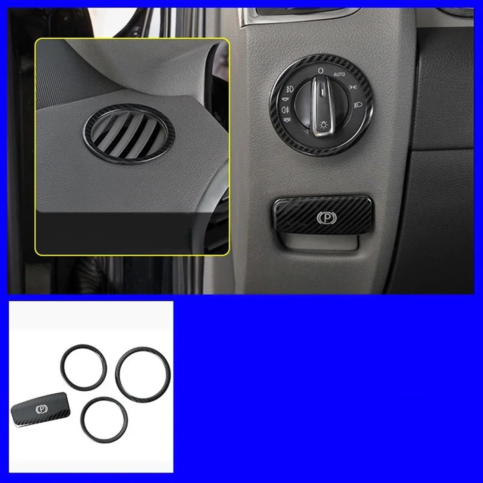 Automobilinnenraum Für Q7 2008 2009 2010 2011 2012 2013-2015 Innenzubehör Edelstahl Auto Styling Armaturenbrett Panel Luftauslass Ring Rahmen Abdeckung Aufkleber Trim Innenverkleidung Mittelkonsole(Ca von LKRGBXA