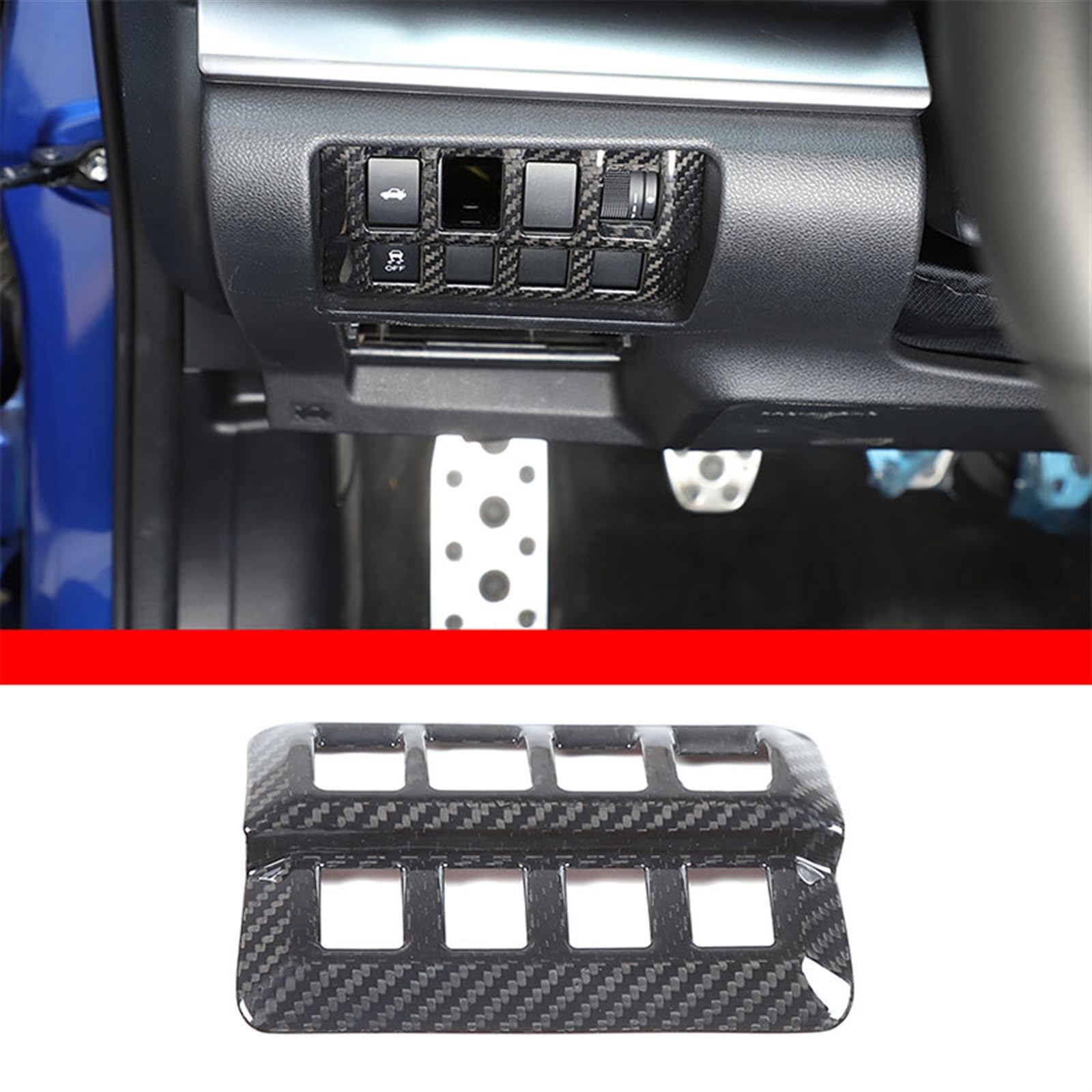 Automobilinnenraum Für Subaru Für WRX 2022 2023 2024 Auto Center Control Panel Rahmen Air Outlet Dekorative Rahmen Auto Innen Zubehör Carbon Faser Innenverkleidung Mittelkonsole(Style 12) von LKRGBXA