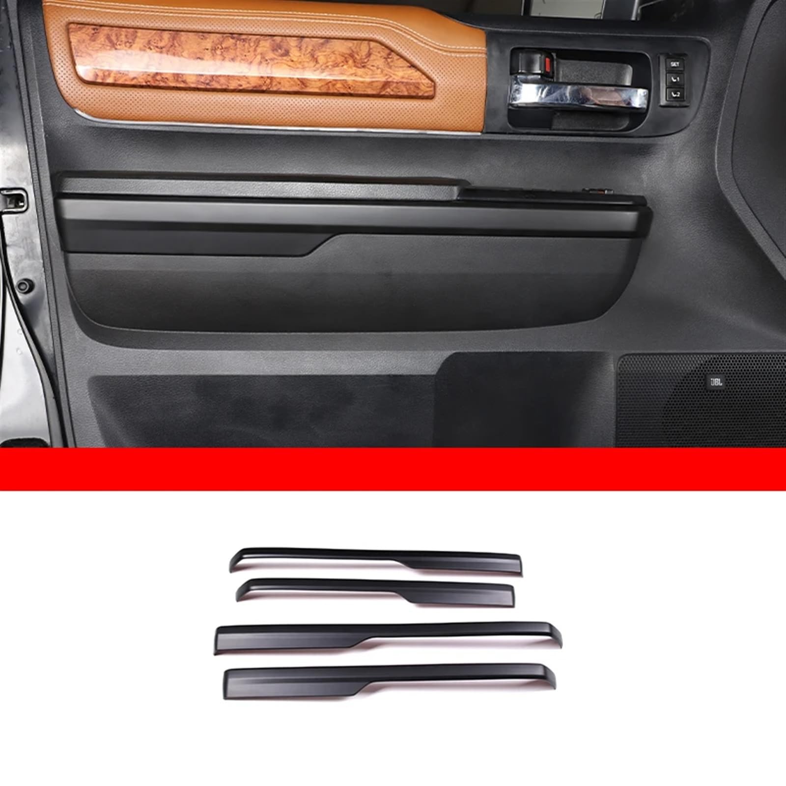 Automobilinnenraum Für Toyota Für Tundra 2014 2015 2016 2017 2018-2021 ABS Innen Auto Zentrale Konsole Wasser Tasse Panel Abdeckung Fensterheber Schalter Dashboard Trim Innenverkleidung Mittelkonsole( von LKRGBXA