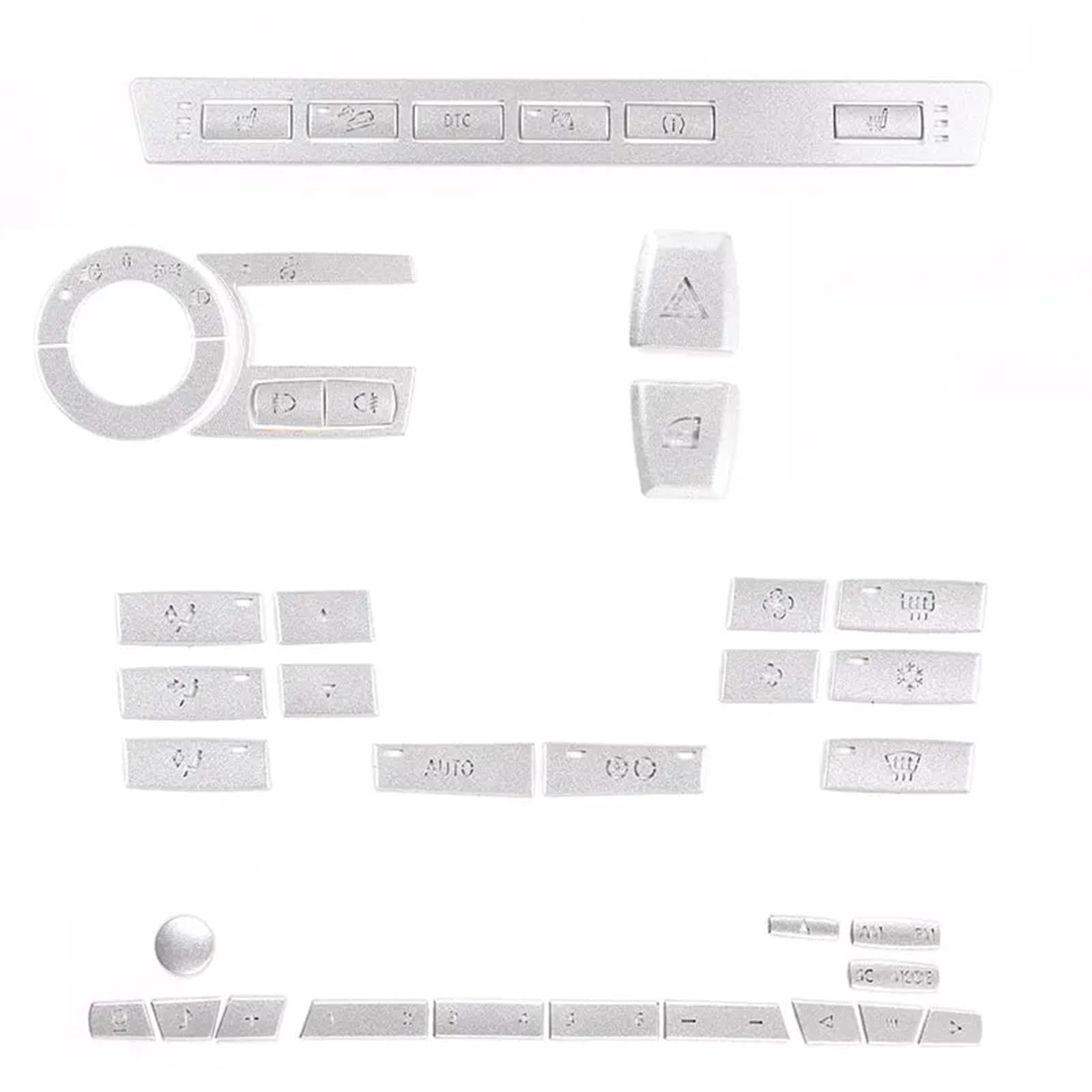 Automobilinnenraum Für X3 Für E83 2006 2007 2008 2009 2010 Auto Mittelkonsole Taste Dekoration Aufkleber Edelstahl Zentrale Steuerung Klimaanlage Taste Aufkleber Innenverkleidung Mittelkonsole(STYLE 7 von LKRGBXA