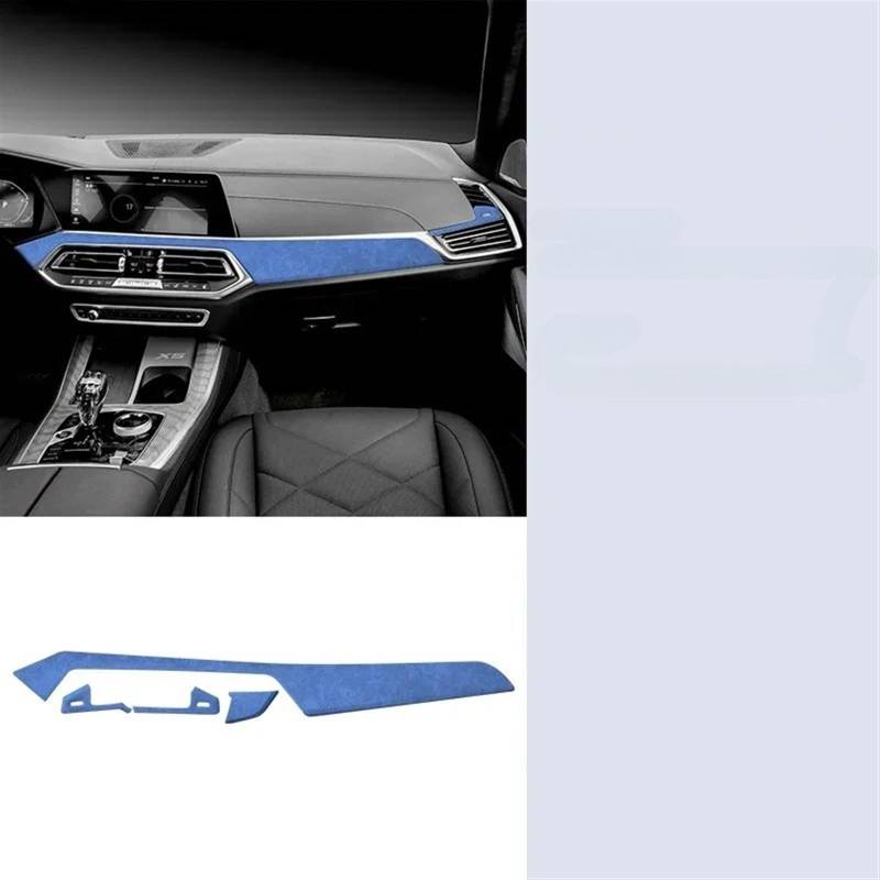 Automobilinnenraum Für X5 2019 2020 2021 2022 2023 Auto Center Console Dashboard Instrument Panel Dekoration Streifen Aufkleber Innenverkleidung Mittelkonsole(LightBlue) von LKRGBXA