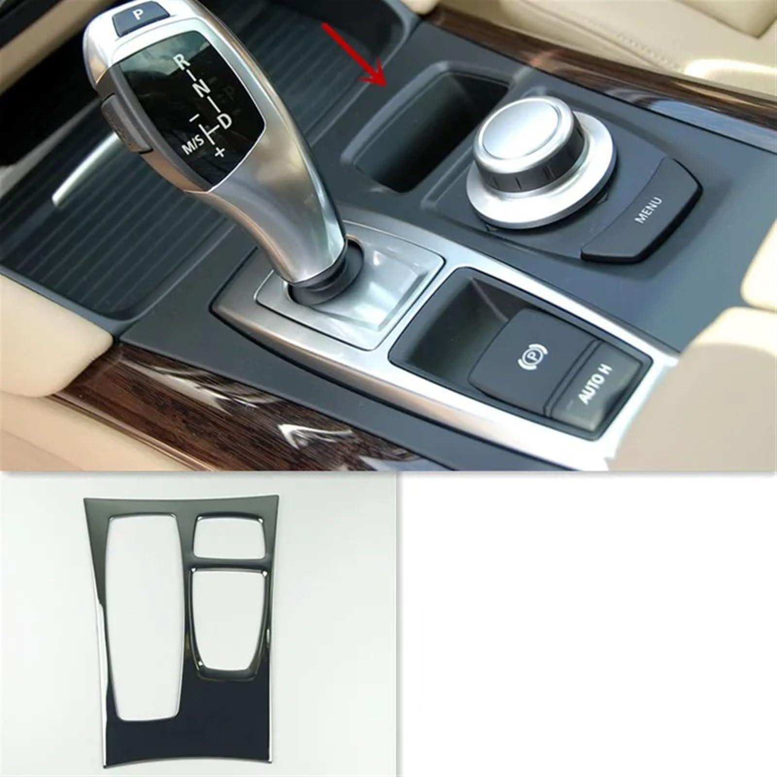 Automobilinnenraum Für X5 Für E70 Für X6 Für E71 2009-2014 Innentür Armlehne Streifen Air Vent Aufkleber Auto Styling Konsole Schalthebel Rahmen Panel Abdeckung Trim Innenverkleidung Mittelkonsole(Gea von LKRGBXA