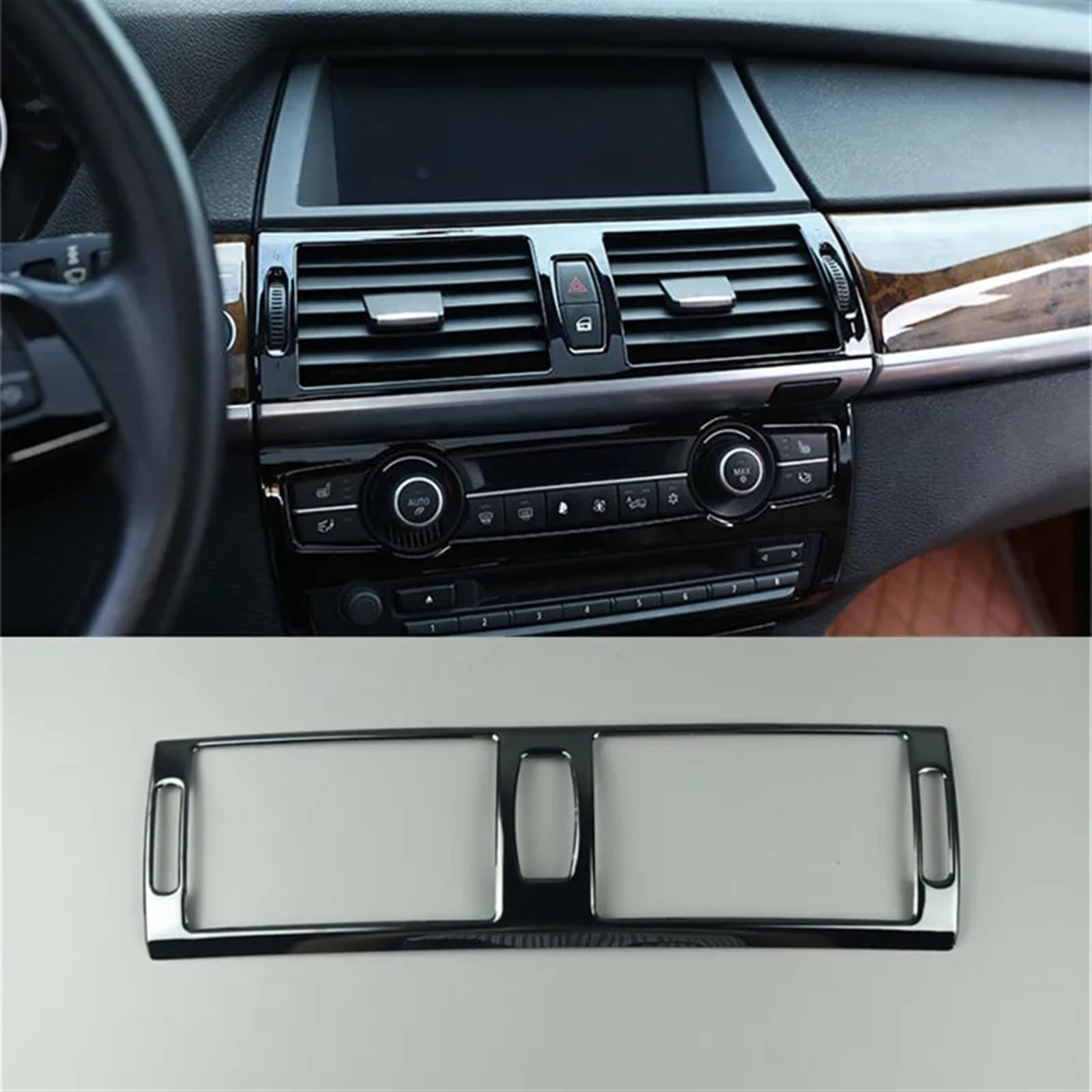 Automobilinnenraum Für X5 Für E70 Für X6 Für E71 2009-2014 Innentür Armlehne Streifen Air Vent Aufkleber Auto Styling Konsole Schalthebel Rahmen Panel Abdeckung Trim Innenverkleidung Mittelkonsole(Con von LKRGBXA