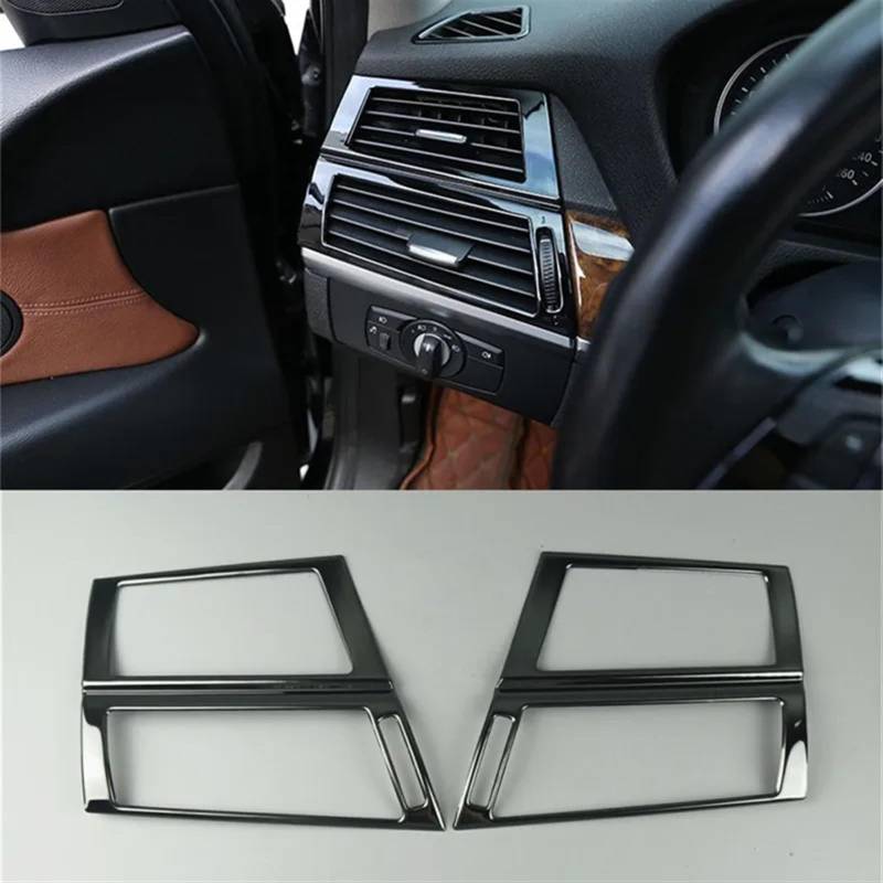 Automobilinnenraum Für X5 Für E70 Für X6 Für E71 2009-2014 Innentür Armlehne Streifen Air Vent Aufkleber Auto Styling Konsole Schalthebel Rahmen Panel Abdeckung Trim Innenverkleidung Mittelkonsole(Sid von LKRGBXA