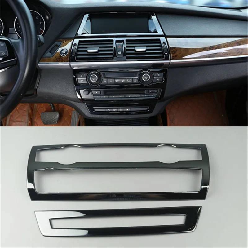 Automobilinnenraum Für X5 Für E70 Für X6 Für E71 2009-2014 Innentür Armlehne Streifen Air Vent Aufkleber Auto Styling Konsole Schalthebel Rahmen Panel Abdeckung Trim Innenverkleidung Mittelkonsole(Con von LKRGBXA