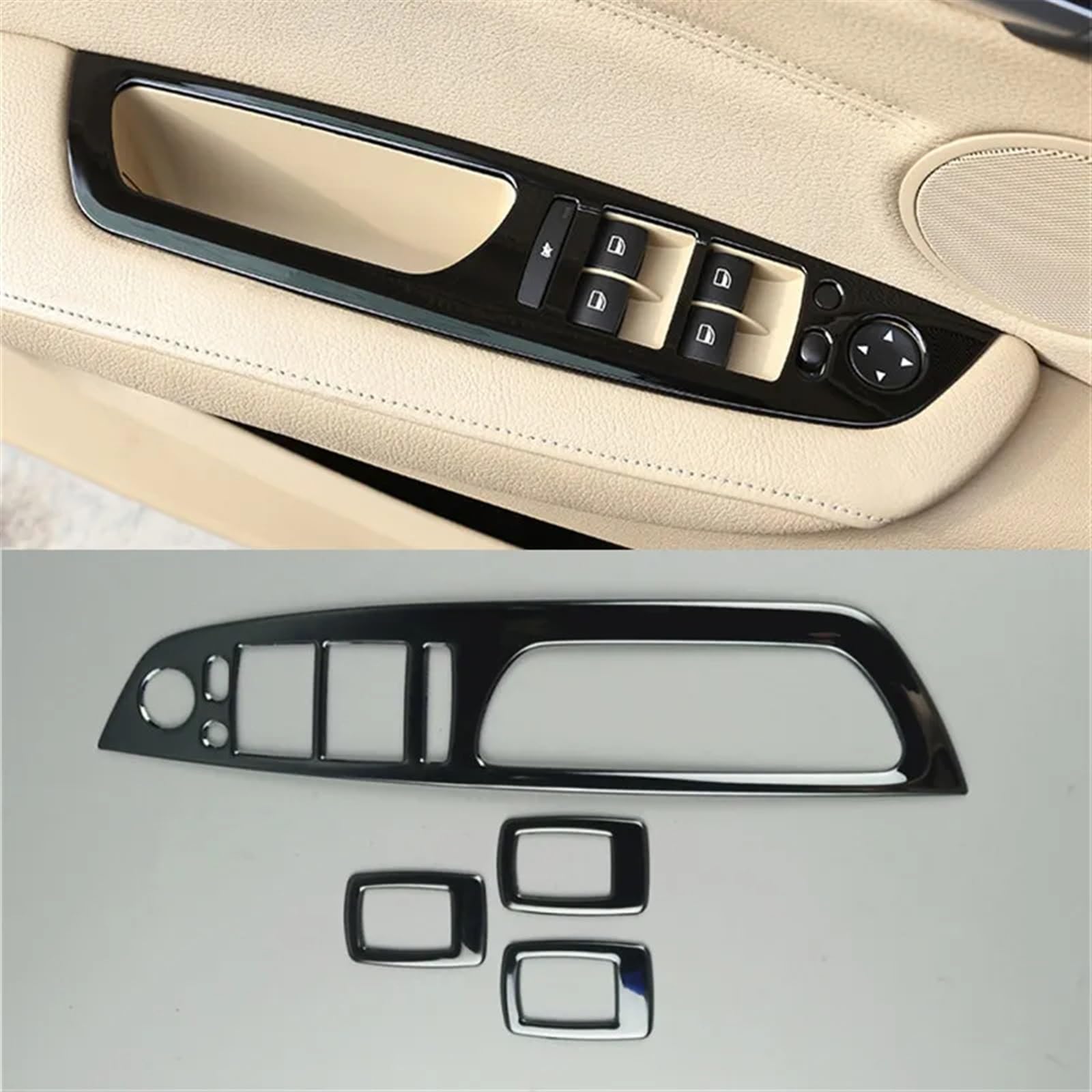 Automobilinnenraum Für X5 Für E70 Für X6 Für E71 2009-2014 Innentür Armlehne Streifen Air Vent Aufkleber Auto Styling Konsole Schalthebel Rahmen Panel Abdeckung Trim Innenverkleidung Mittelkonsole(Doo von LKRGBXA