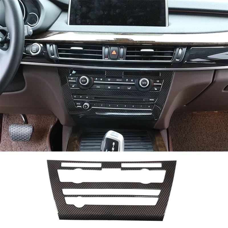 Automobilinnenraum Für X5 Für F15 Für X6 Für F16 2014 2015 2016-2018 Lenkrad Armaturenbrett Konsole Schalthebel Panel Aufkleber Auto Innen Carbon Faser Trim Abdeckung Innenverkleidung Mittelkonsole(9) von LKRGBXA