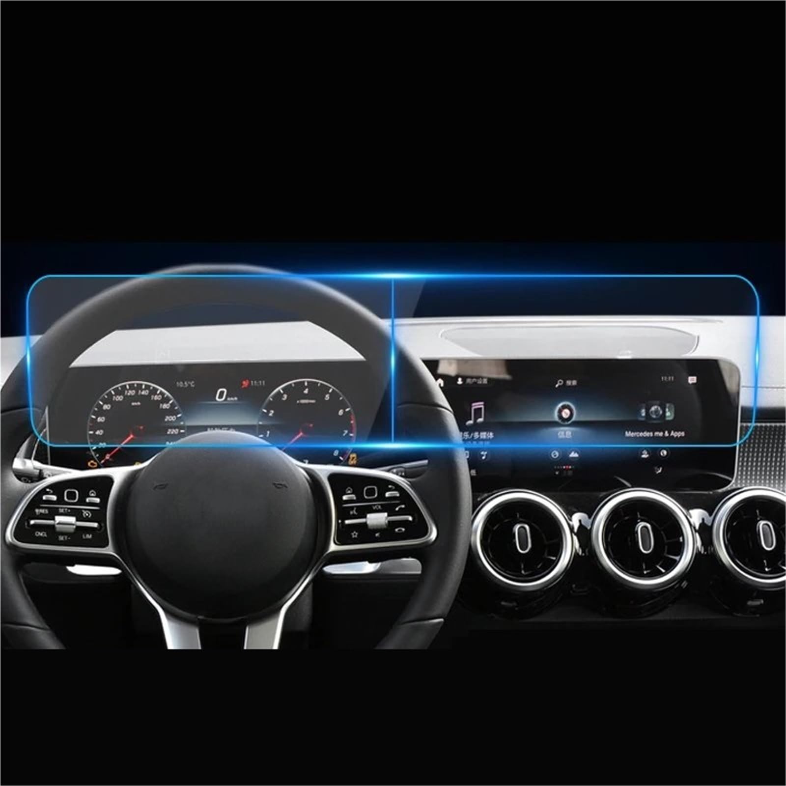 GPS-Displayschutz Für Benz Für GLB 180 200 2020 Auto GPS Navigation Bildschirm Gehärtetes Glas Schutz Film Anti-Scratch Innen Navigationsschutzfolie von LKRGBXA