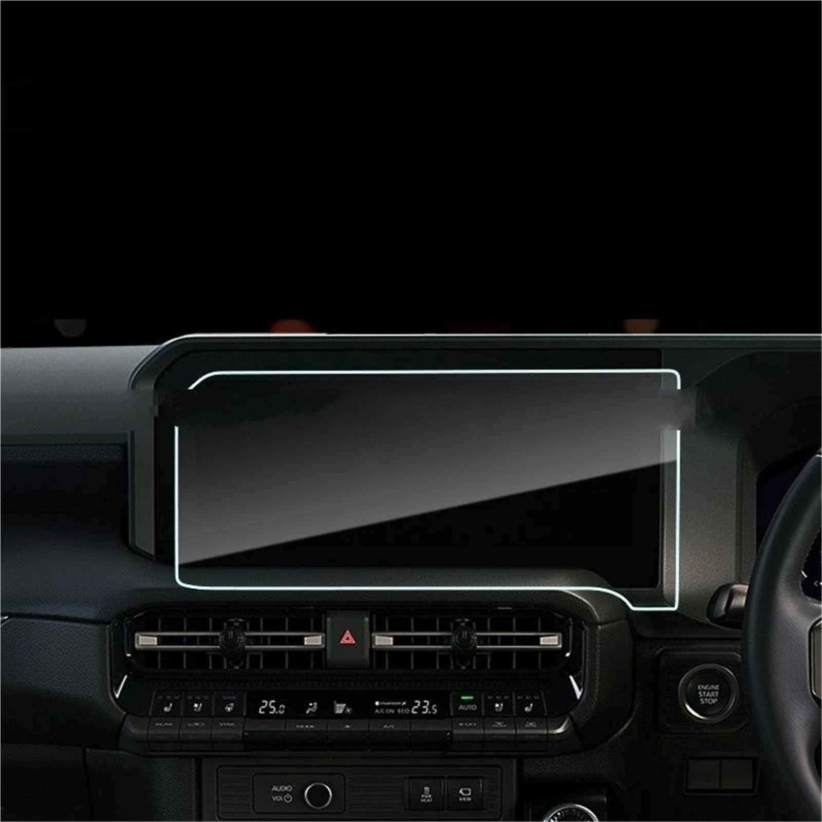 GPS-Displayschutz Für Toyota Für Land Für Cruiser 250 2024 12,3 Zoll Auto GPS Navigation Und Instrument Anti-Scratch Film Gehärtetem Glas Screen Protector Navigationsschutzfolie von LKRGBXA