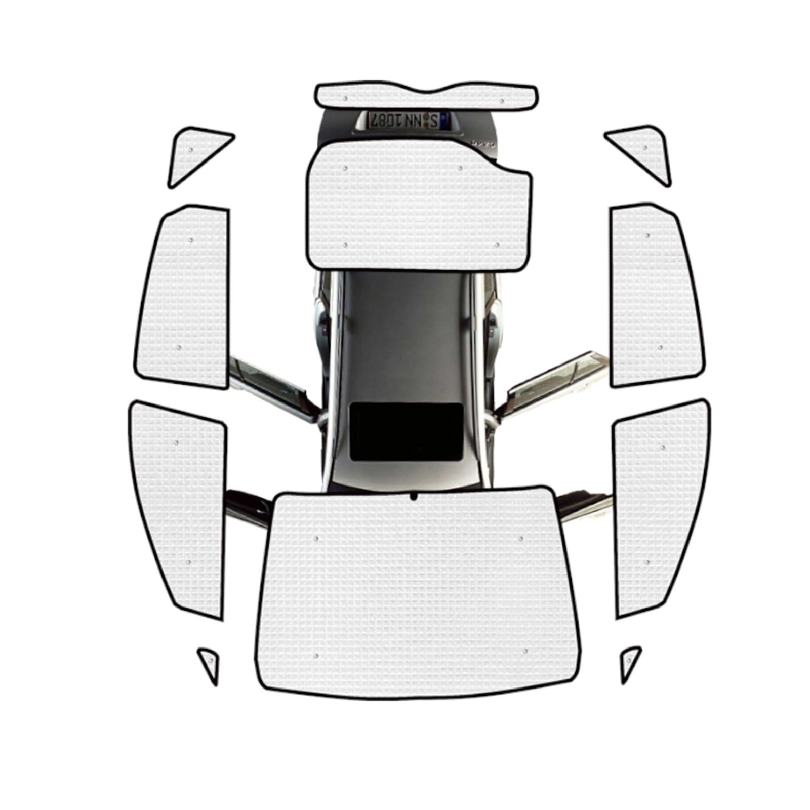 Sonnenblende Auto Vollständige Abdeckung Sonnenschirme Für Toyota Für Prius 20 XW20 2003-2009 Anti-Uv Windschutzscheibe Fenster Reflektierende Abdeckung Sonnenblenden Autofenster(All Sunshades) von LKRGBXA