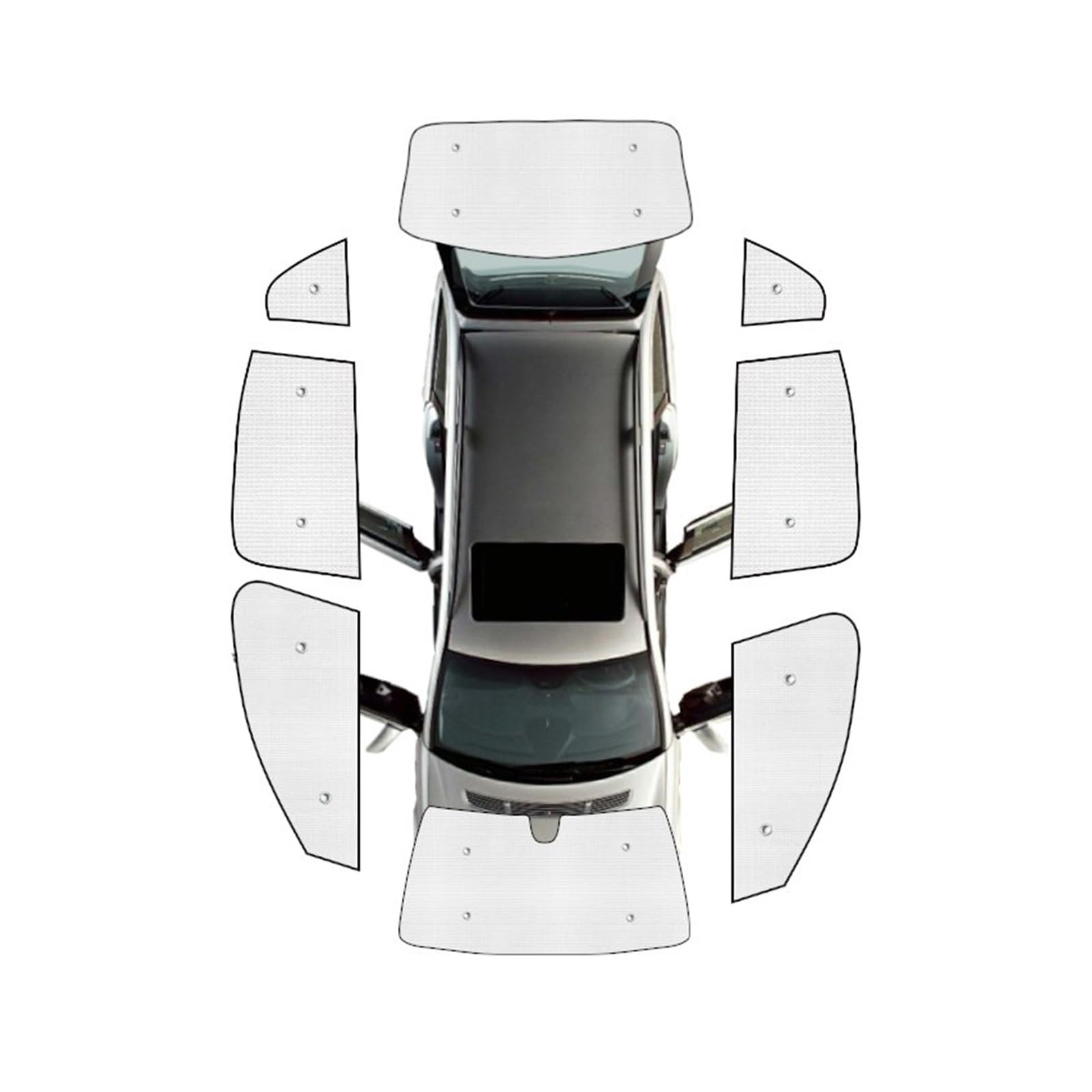 Sonnenblende Vollständige Abdeckung Sonnenschirme Für Mitsubishi Für Outlander 2007-2010 2011 2012 CW ZG ZH Vollständige Surround Windschutzscheibe Windows Visier Autofenster(All Sunshades) von LKRGBXA