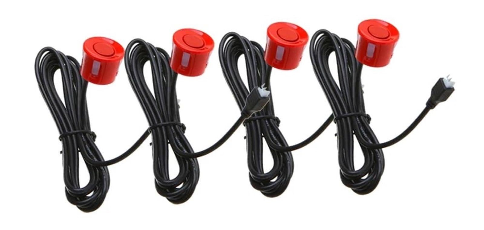 Vorne Hinten Parksensor 4-Auto-Parksensor-Kit Summer 22 Mm Rückfahr-Radar-Tonalarm-Anzeige Sondensystem 12 V Für Ford Für Focus 2 Auto Parken Sensor(Rot) von LKRGBXA