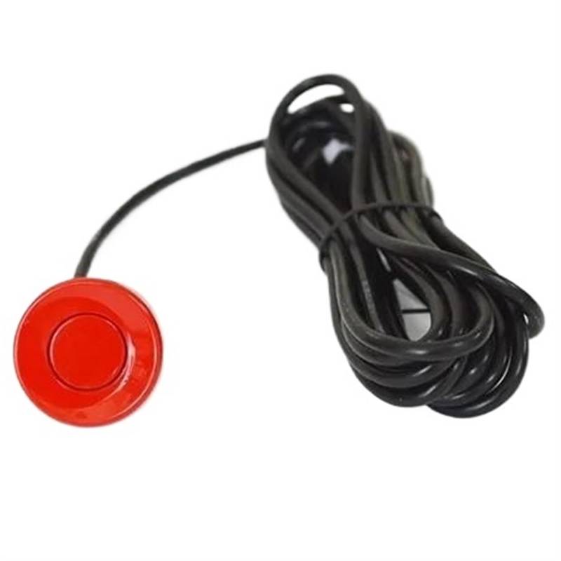 Vorne Hinten Parksensor 4 Teile/Satz 22mm Auto Parkplatz Sensor Kit Auto Reverse Ultraschall Backup Radar Erkennung System Standby Radar Überwachung System 12V Auto Parken Sensor(Rot) von LKRGBXA