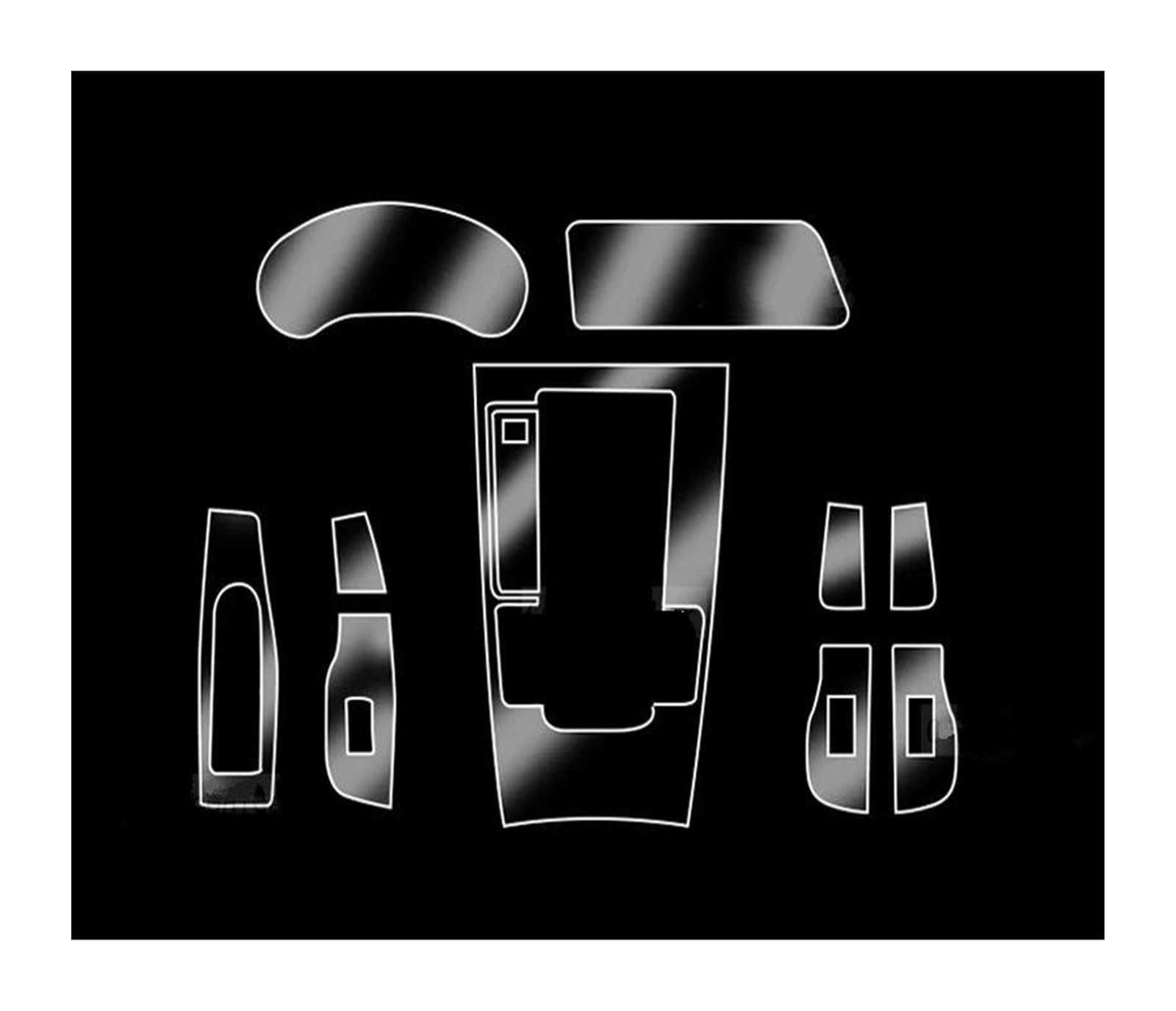 Zubehör Interieur Getriebe Panel Navigation Bildschirm Automotive Interior TPU Schutz Film Abdeckung Anti-Scratch Aufkleber Für MAZDA 3 Für AXELA 2019 2020 2021 2022 Auto Innenraum(StyleB,Lhd) von LKRGBXA