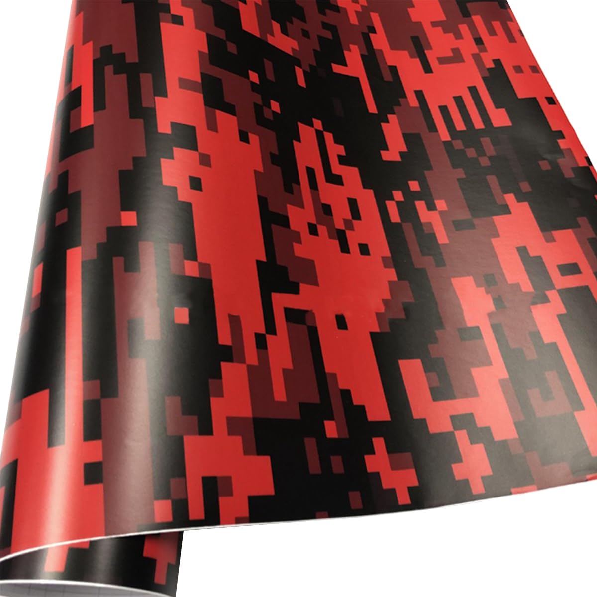 LKXHarleya Selbstklebende, blasenfreie Aufkleber zum Ändern der Karosseriefarbe, 20 x 152 cm, Camouflage-Vinylfolie für die DIY-Innen- und Außendekoration von Fahrzeugen, Rot Schwarz Braun1 von LKXHarleya