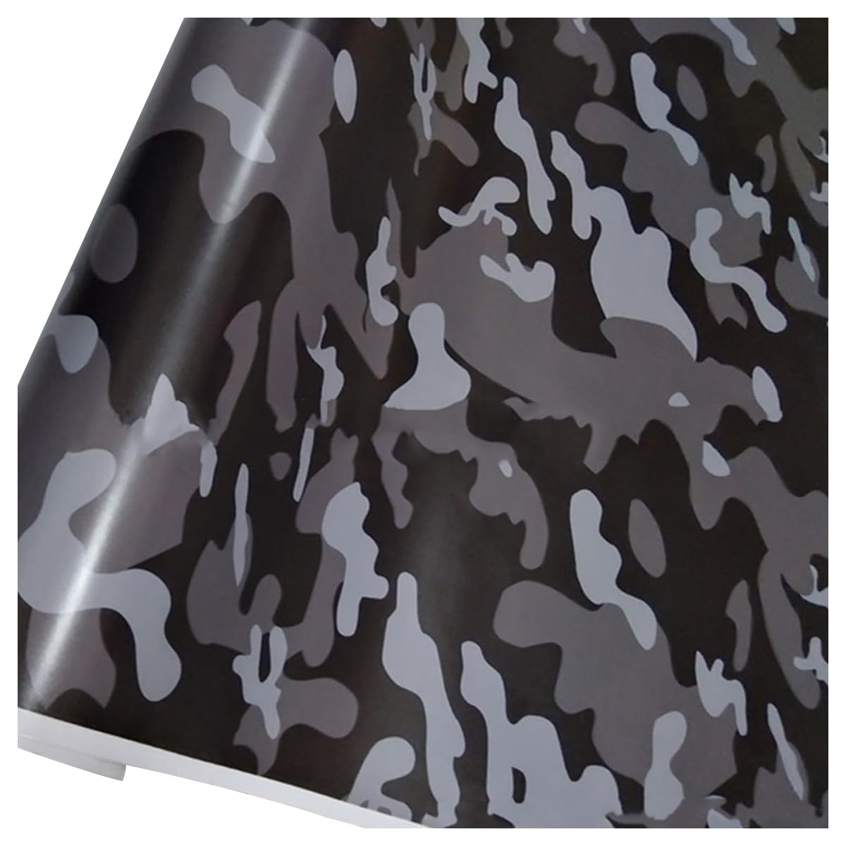 LKXHarleya Selbstklebende, blasenfreie Aufkleber zum Ändern der Karosseriefarbe, 20 x 152 cm, Camouflage-Vinylfolie für die Innen- und Außendekoration, Grau Schwarz Weiß3 von LKXHarleya