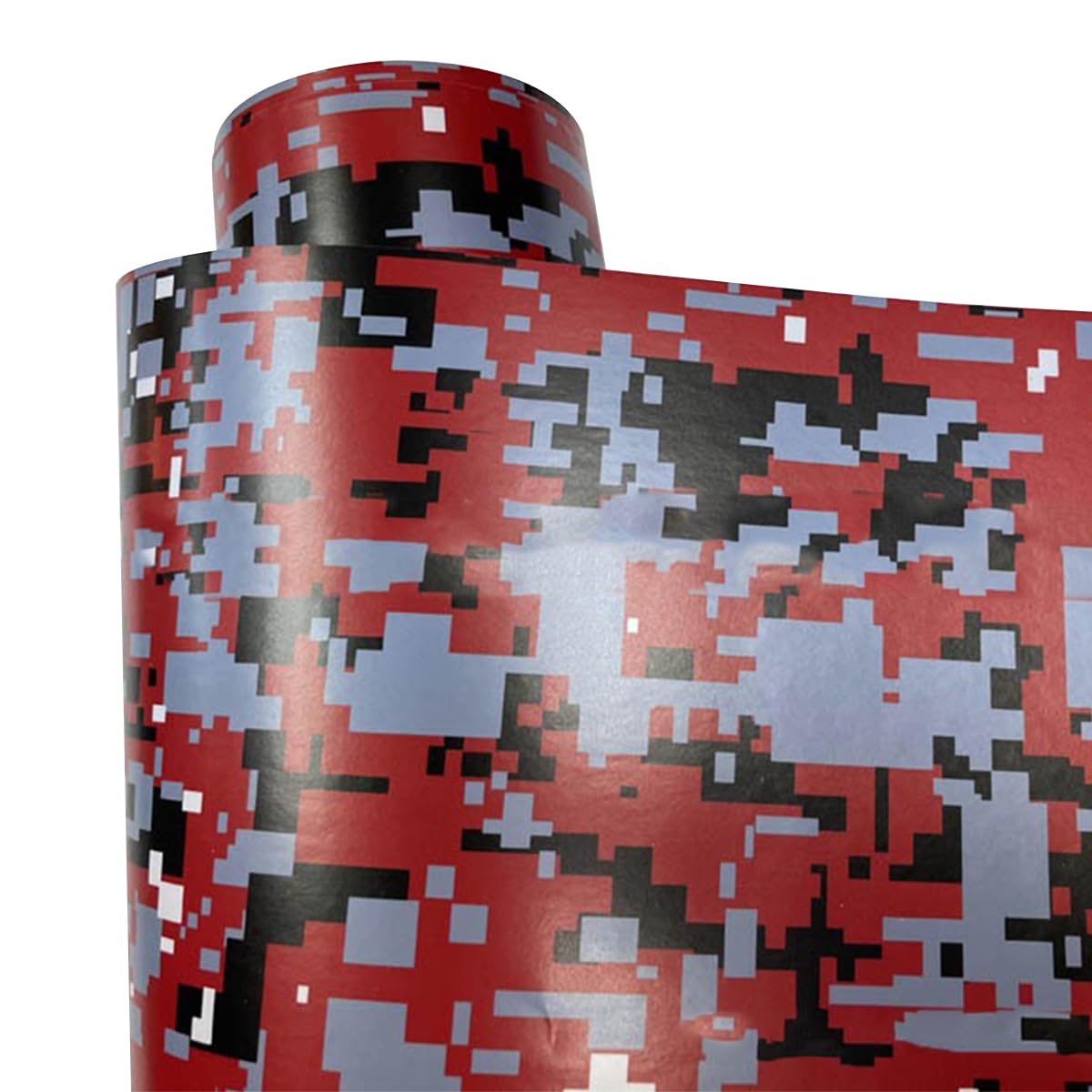 LKXHarleya Selbstklebende, blasenfreie Aufkleber zum Ändern der Karosseriefarbe, 50 x 500 cm, Camouflage-Vinylfolie für die DIY-Innen- und Außendekoration von Fahrzeugen, Rot Digital von LKXHarleya