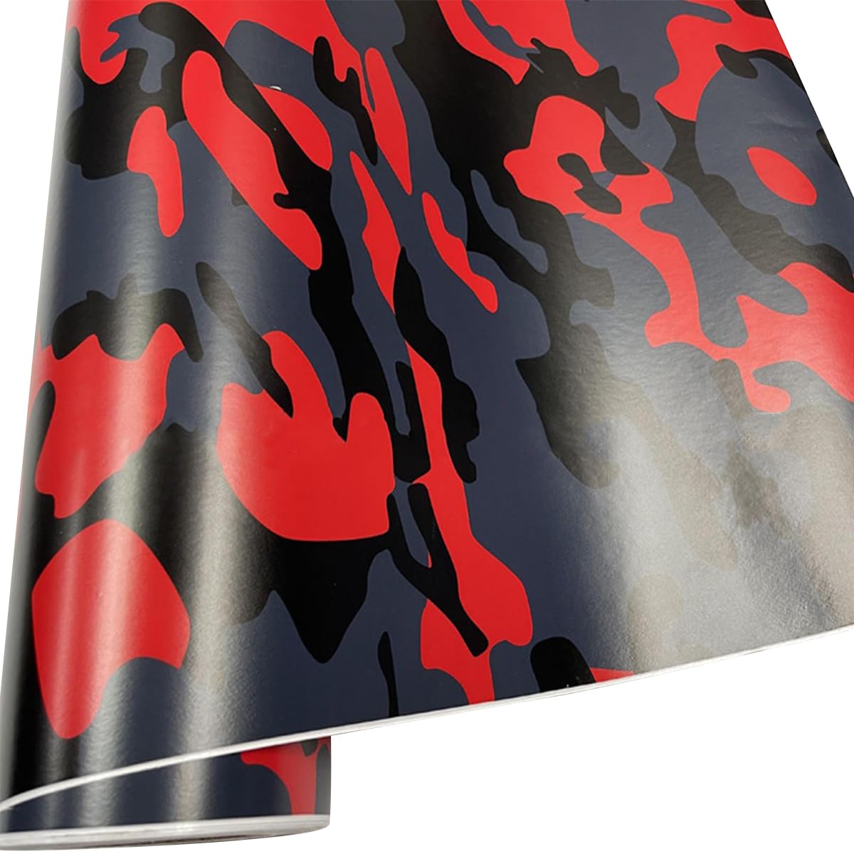 LKXHarleya Selbstklebende, blasenfreie Aufkleber zum Farbwechsel der Karosserie, 20 x 152 cm, Camouflage-Vinylfolie für die Innen- und Außendekoration, Dunkelblau, Rot, Schwarz von LKXHarleya