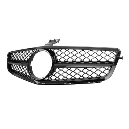 Grill Sport Kühlergrill kompatibel mit Mercedes W204 C204 Coupe Glanz Schwarz von LLCTOOLS