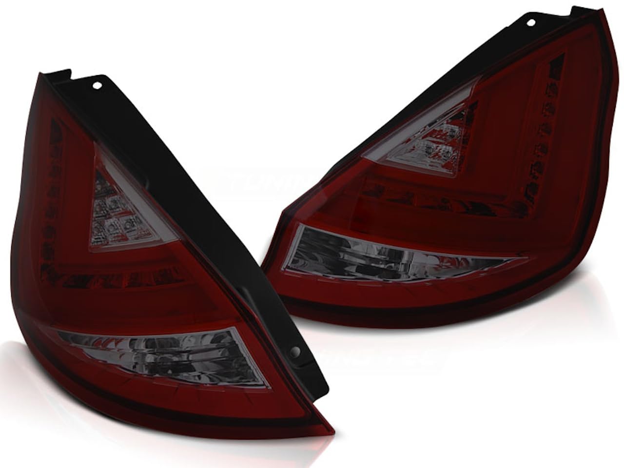 LED Lightbar Rückleuchten kompatibel mit Ford Fiesta MK7 Bj. 13-17 Rot/Smoke von LLCTOOLS