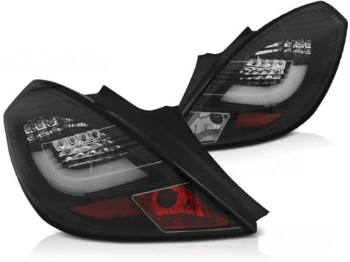 LED Lightbar Rückleuchten kompatibel mit Opel Corsa D (3-Türer) Bj. 06-14 Schwarz von LLCTOOLS