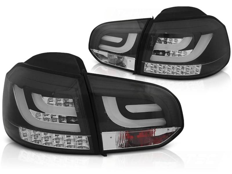 LED Lightbar Rückleuchten kompatibel mit VW Golf 6 (VI) Bj. 08-12 Schwarz von LLCTOOLS