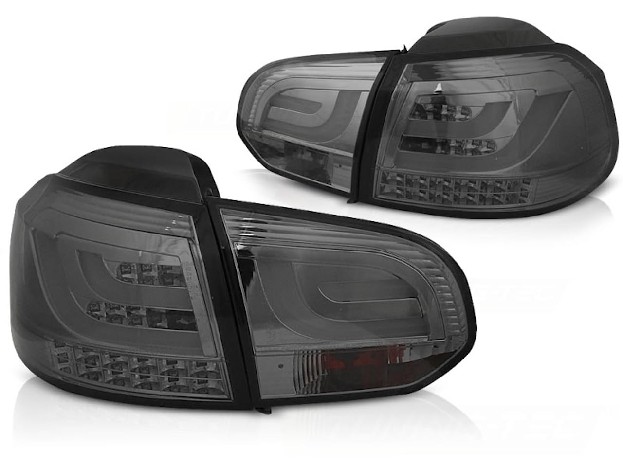 LED Lightbar Rückleuchten kompatibel mit VW Golf 6 (VI) Bj. 08-12 Smoke von LLCTOOLS