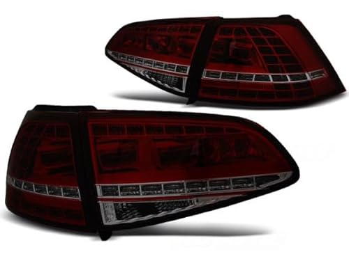 LED Rückleuchten kompatibel mit Golf 7 (VII) Limo Bj.12-17 Rot/Smoke dynamischer Blinker nur passend bei Fahrzeugen mit werkseitigem Halogen Rückleuchten von LLCTOOLS