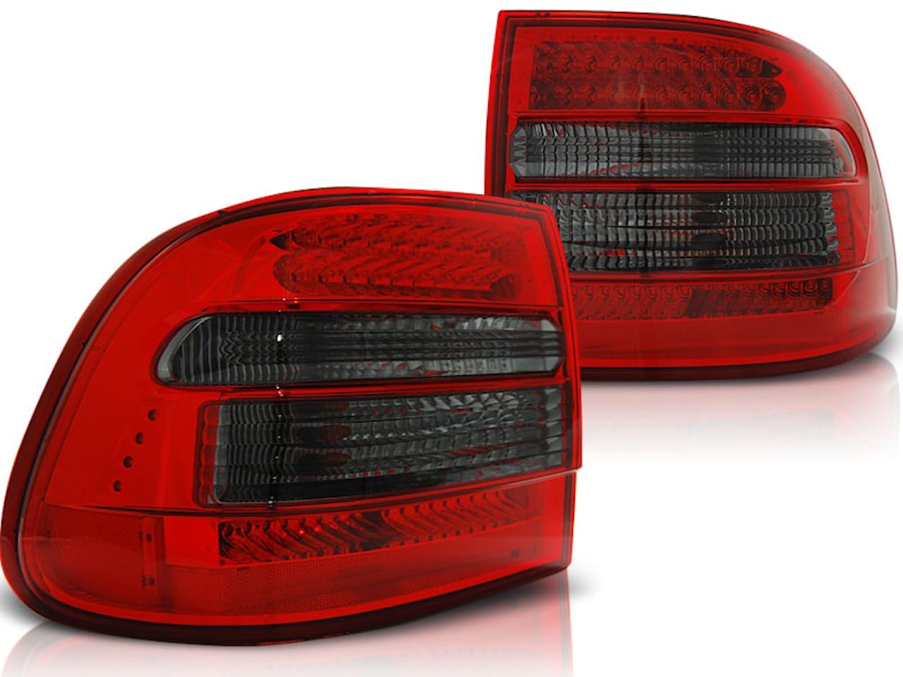 LED Rückleuchten kompatibel mit Porsche Cayenne 955 9PA Bj. 02-07 Rot/Smoke von LLCTOOLS