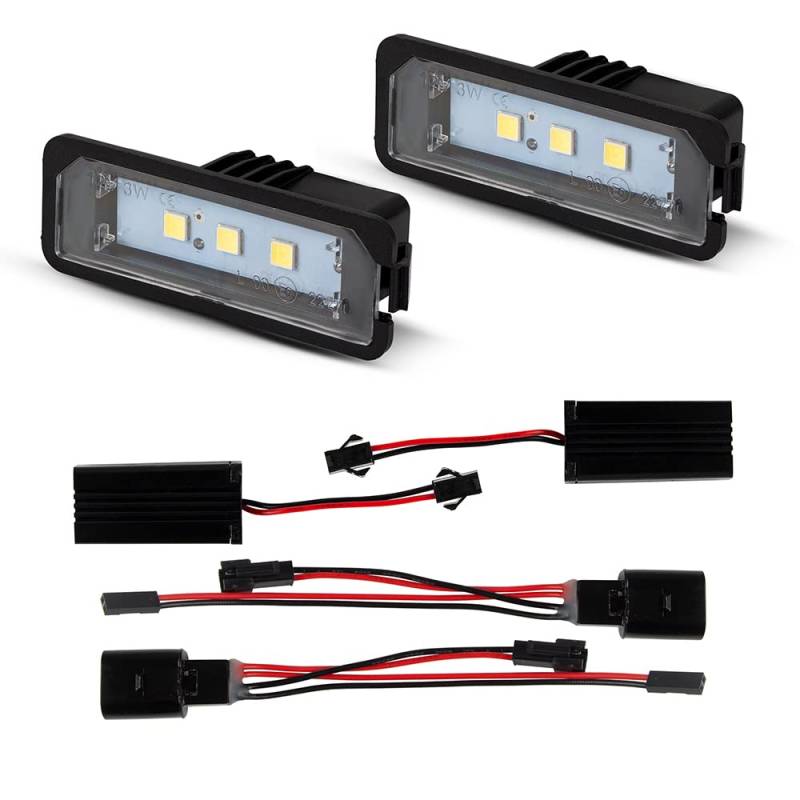 LLCTOOLS LED Kennzeichenbeleuchtung | eingebauter CAN-Bus-Widerstand | kompatibel mit diversen V-W Modellen | Zubehör | Tuning | Effizient/geringer Stromverbrauch | leichte Installation von LLCTOOLS