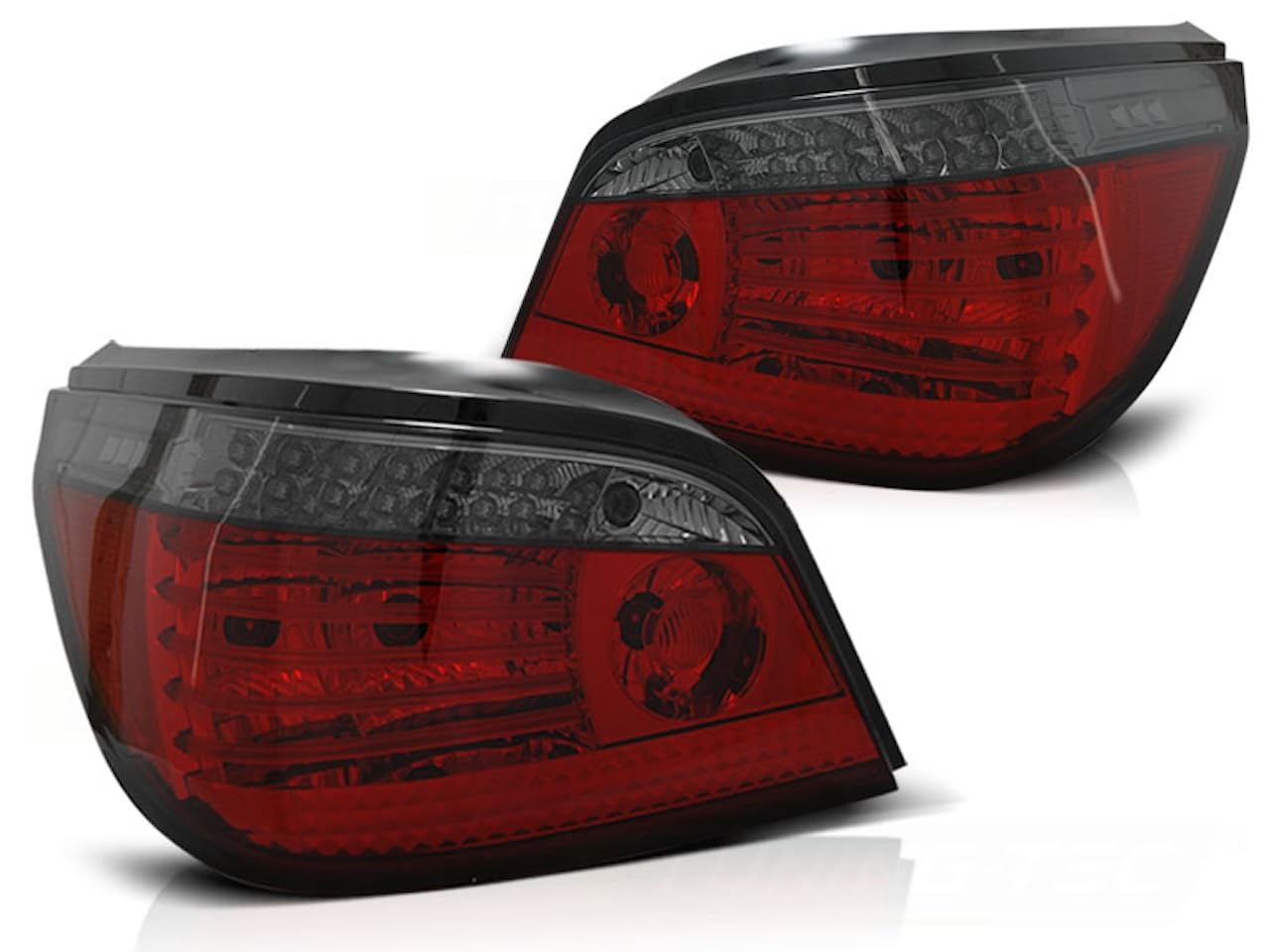 LLCTOOLS LED Rückleuchten Kompatibel mit 5er E60 LCI Limo Bj. 07-10 Rot/Smoke dynamischer Blinker von LLCTOOLS