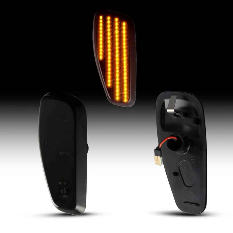 LLCTOOLS - Hell leuchtender LED Seitenblinker - LED Blinker Auto mit E-Prüfzeichen - Voll-LED Blinker mit CAN-Bus-Technologie - Passend für Jeep Renegade | BJ ab 2014> | Smoke von LLCTOOLS