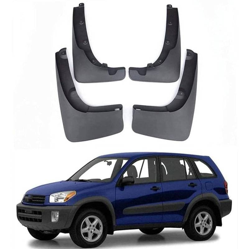 LLHSNT 4 Stück Auto Schmutzfänger für Toyota RAV4 2000-2005,Schmutzfänger Spritzschutz Fahrzeug vorne und hinten Spritzschutz Protection ZubehöR Kotflügel Bausatz von LLHSNT