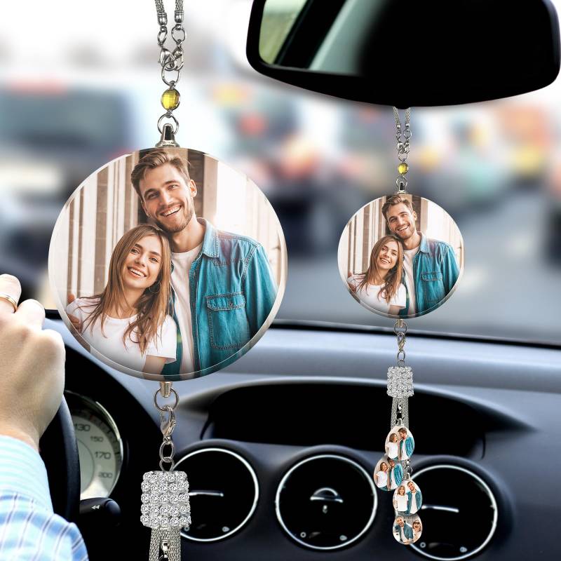 Personalisierte Anhänger hängenden Bilderrahmen für Auto, Home Decoration Personalisiertes Foto Auto hängenden Zubehör, benutzerdefinierte Auto Rückblick von LLKCHQD