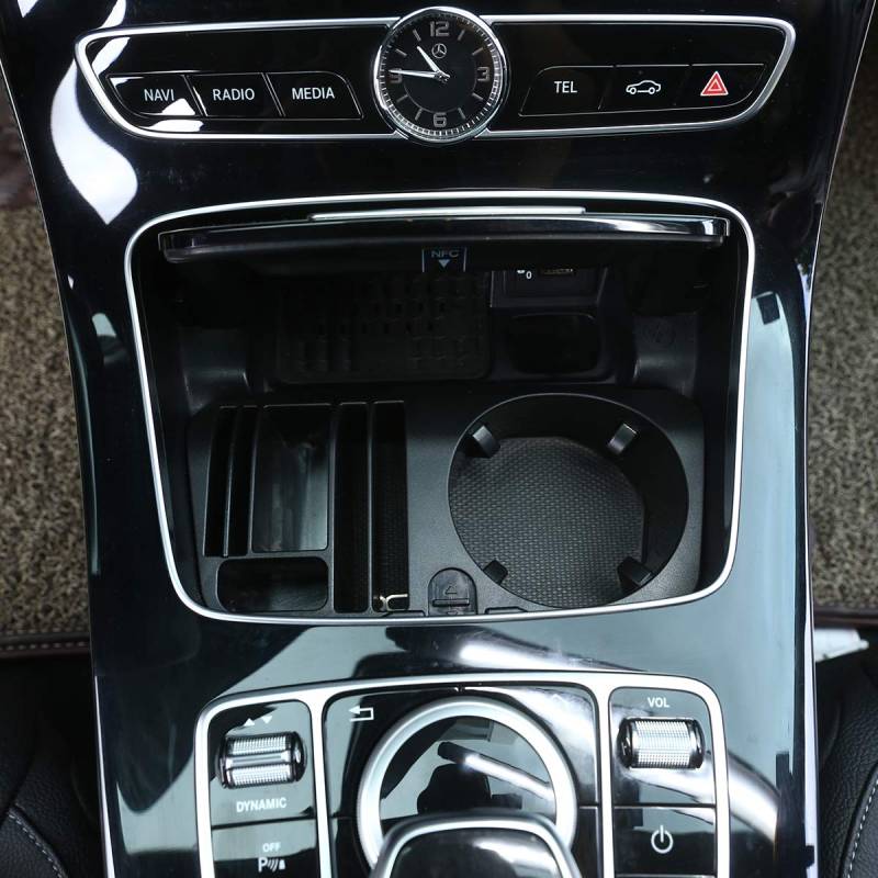 LLKUANG Kunststoff Mittelkonsole Armlehne Aufbewahrungsbox Getränkehalter Zubehör für Mercedes Benz E Klasse W207 Coupe w213 GLC X253 W205 von LLKUANG