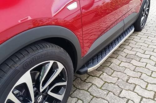 2-teiliges Set Auto-Trittbretter für Opel Grandland X vanaf 2017,Seitenrock Kratzfest Auto Trittbretter Seitenschweller Auto Zubehör von LLL6zzzK