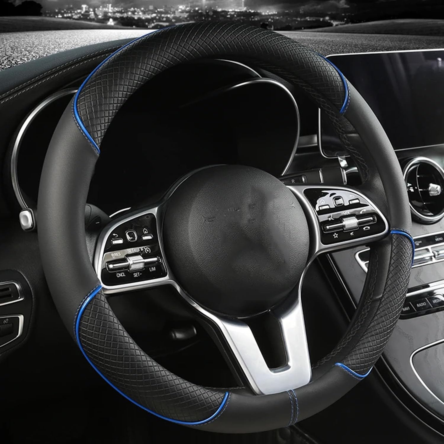Auto Lenkradbezug,Für BMW 2 Series 2er Coupe F22 F44 G42 Cabrio F23 MPV F45 F46 U06,Anti Rutsch Atmungsaktiv Lenkradabdeckung Lenkradschoner Dekozubehör,B-Blue-Type O Auto Lenkradbezug,Für BMW 2 Series 2er Coupe F22 F44 G42 Cabrio F23 MPV F45 F46 U06,Anti Rutsch Atmungsaktiv Lenkradabdeckung Lenkradschoner Dekozubehör,B-Blue-Type O von LLL6zzzK