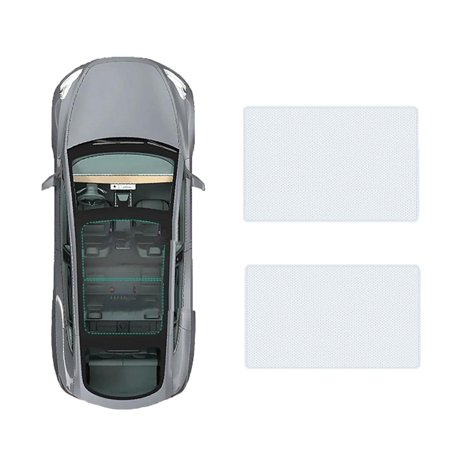 Auto-Schiebedach-Beschattung Für Audi Q3 2013-2018,Auto Schiebedach Sonnenschutz Dach Wärme Isolierung Beschattung Innen Auto Zubehör,A-Gray white regular Style von LLL6zzzK