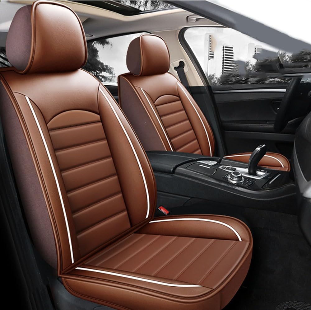 LLLyyyJ Auto Schonbezug Set für Alfa Romeo 159 147 Giulietta Leder Autositzbezüge Sitzschoner für Vordersitze und Rücksitze.,E-Coffee Style von LLLyyyJ