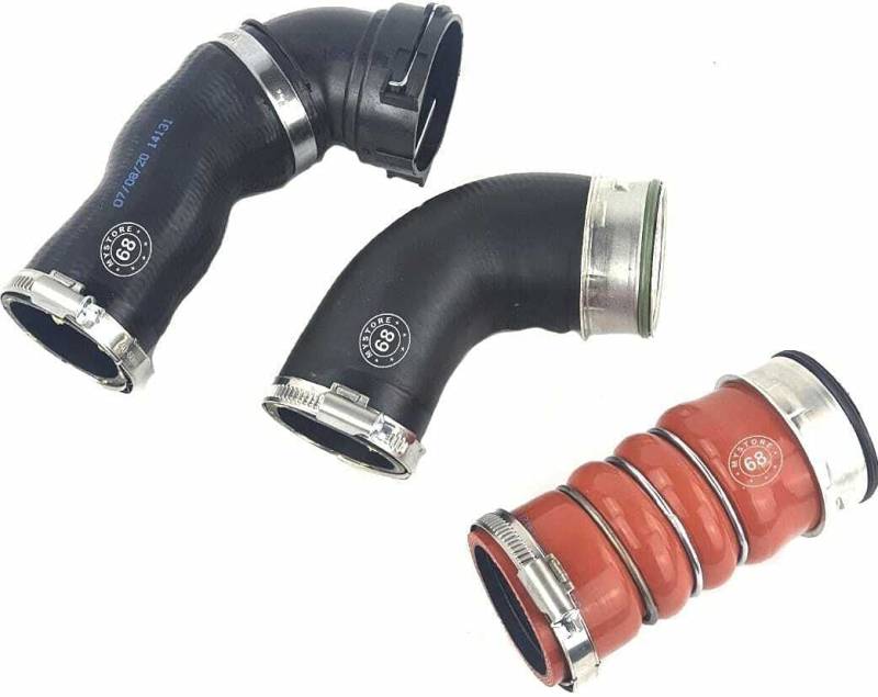 3x Ladeluftschlauch Turboschlauch Kompatibel mit B M W E90 E91 E92 3er 325d 197 PS 330d xd 231 PS SET von LLS