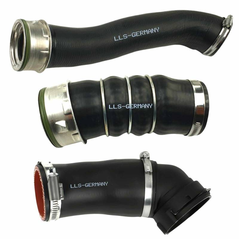 3x Turboschlauch Ladeluftschlauch Kompatibel mit B M W E90 E91 3er -M47N2-318d 122PS 320d 163 PS 11617805437 von LLS-GERMANY