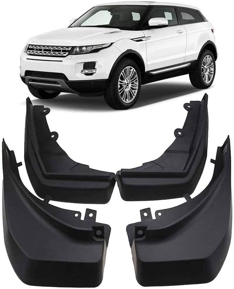 4 Stück Auto Schmutzfänger für Range Rover Evoque Dynamic 2012-2019 2013 2014 2015 2016 2017 2018,Auto Vorne und Hinten Schmutzfänger Kratzfest Spritzschutz Kotflügel Styling Zubehör von LLTSNT