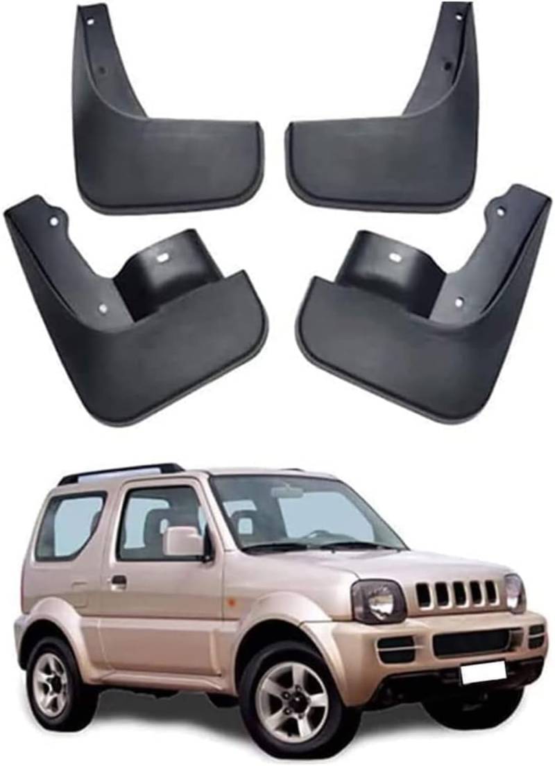 LLTSNT 4 Stück Auto Schmutzfänger für Suzuki Jimny 2005-2018,Mud Flaps Auto Vorne und Hinten Schmutzfänger Kratzfest Spritzschutz Kotflügel Styling Zubehör von LLTSNT