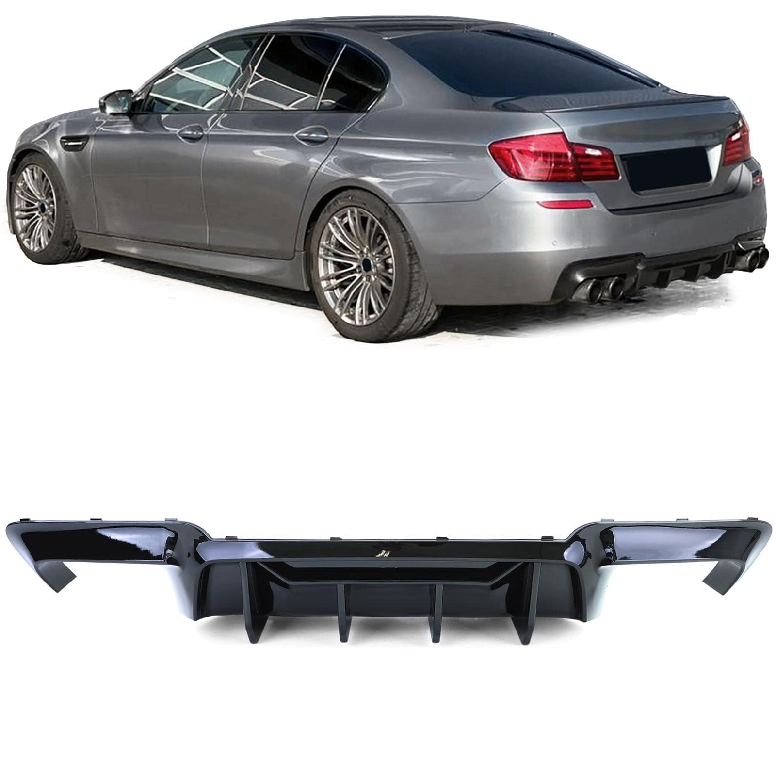 Auto Heckspoiler für BMW 5er Typ F10 Limousine Typ F11 Touring 550i + M550d Bj. 2010-2017,Auto Heck Kofferraumspoiler Heckflügel Tuning Autozubehör Kratzfeste Karosserie-Kits von LLTSNT