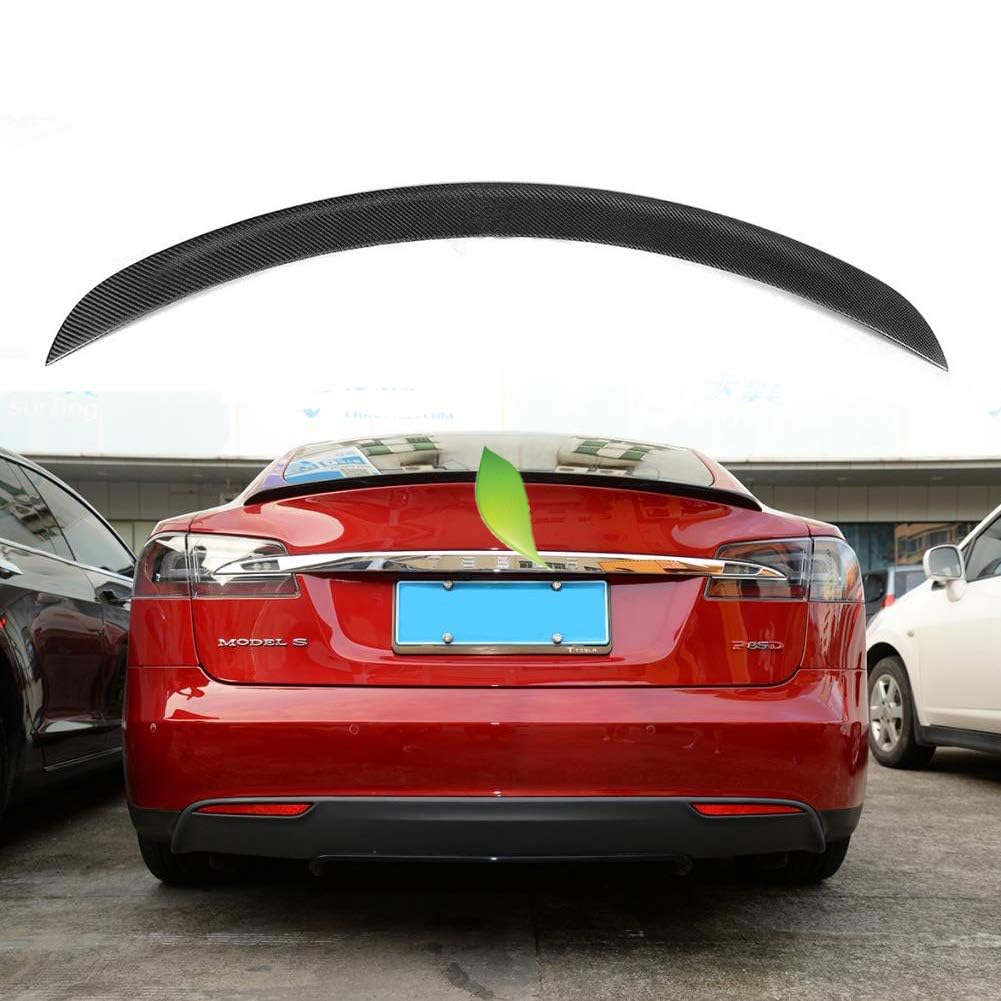 Auto Heckspoiler für Tesla Model S Sedan 60D 75D P85 P90D P100D 2012-2019,Auto Heck Kofferraumspoiler Heckflügel Tuning Autozubehör Kratzfeste Karosserie-Kits von LLTSNT