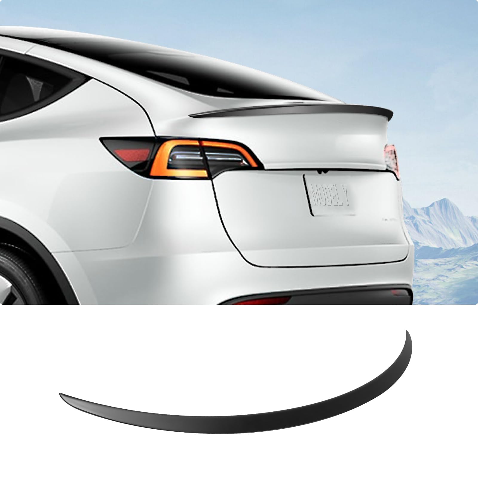 Auto Heckspoiler für Tesla Model Y 2024 2023 2022 2021,Auto Heck Kofferraumspoiler Heckflügel Tuning Autozubehör Kratzfeste Karosserie-Kits von LLTSNT